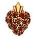 Novica Jaime Hernandez Little Red Heart Wall Décor in Red/Yellow | 7.5 H x 5.5 W x 2.4 D in | Wayfair 420249