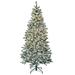 The Holiday Aisle® Snowy Chatham Slim Hinged Tree w/ Warm LED Lights in White | 6.5' H | Wayfair 04469D80CCE2494CBED6EF84A71090C9