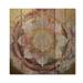 Bungalow Rose Rose Gold Mandala II - Boho Mandala Print on Natural Pine Wood in Brown/Pink/Red | 25 H x 25 W x 0.78 D in | Wayfair