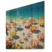 Rosecliff Heights Flashback To Bright Day at the Beach - Modern Landscape Beach Print on Natural Pine in Brown | 25 H x 25 W x 0.78 D in | Wayfair