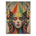 Corrigan Studio® Abstract Rainbow Portrait V - Modern Woman Print on Natural Pine Wood in Brown | 20 H x 10 W x 0.78 D in | Wayfair