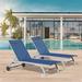 Latitude Run® Outdoor Metal Chaise Lounge Metal | 40.16 H x 60.51 W x 23.86 D in | Wayfair 19C93B3163E04172B66E6479088B7700