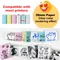 58mm couleur thermique blanc autocollant Notes adhésives rouleaux de papier bricolage reçu facture dessin pour Peripage A6 Mini papier d'imprimante Photo