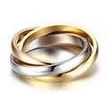 Vnox – ensemble de bagues rondes en acier inoxydable pour femme bijoux de fiançailles de mariage