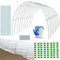 Cerceaux de Jardin en Forme de NucleoCover avec Connecteurs 115 Pièces Cerceaux de Serre Tunnel