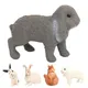 Mini figurine de lapin de Pâques 3D pour enfants jouet animal réaliste lapin de simulation