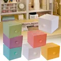 Boîte de Rangement Cube Colorée en Tissu Non Tissé Armoire Pliante pour Jouets d'Enfants