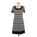 Ronni Nicole Casual Dress Scoop Neck Short sleeves: Black Color Block Dresses - Women's Size 6