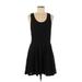 Express Casual Dress - A-Line Scoop Neck Sleeveless: Black Print Dresses - Women's Size Medium