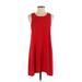 Leith Casual Dress - A-Line Scoop Neck Sleeveless: Red Print Dresses - Women's Size Small