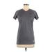 Nike Active T-Shirt: Gray Solid Activewear - Women's Size Medium