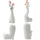 Vase à fleurs en céramique moderne pour la décoration intérieure pot géométrique floral de style