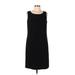 Mary McFadden Casual Dress - Shift: Black Solid Dresses - Women's Size 12