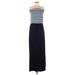 Hive & Honey Casual Dress Strapless Sleeveless: Blue Print Dresses - Women's Size Medium