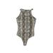 Shein Bodysuit: Tan Snake Print Tops - Women's Size X-Small