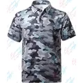 army green Camouflage Golf Shirt Men's T-shirt Badminton Football Short-Sleeved Shirt Breathable