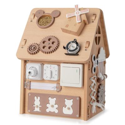 Costway Multi-purpose Busy House with Sensory Game...