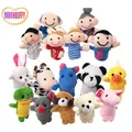 Baby Plush Toy Finger Puppets Tell Story Props 10pcs Animals or 6pcs Family Doll Kids Toys Children