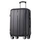 Merax Hartschalen-Koffer Trolley Rollkoffer 74cm, Reisekoffer Handgepäck mit TSA-Schloss und Universalrad, Leicht Hartschalenkoffer, Teleskopgriff, 4 Rollen, ABS, XL-42x28x74 cm, Schwarz