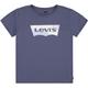 Print-Shirt LEVI'S KIDS "LVG SS BANDANA BATWING TEE" Gr. 10 (140), blau (crown blue) Mädchen Shirts T-Shirts