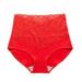 ZMHEGW Womens Underwear Tummy Control Solid Color Cotton V Neck High Waist Lace Abdominal Briefs Period Panties