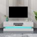 Modern TV Stand with 16-Color LED Lights, High Gloss Finish, Fits up to 55 inch TV, Easy Assembly