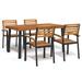 vidaXL 5/7/9 Piece Patio Dining Set Solid Wood Acacia and Metal