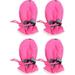 4pcs Dog Shoes One Set Pet Non-Slip Shoe Cover Adorable Rain Shoes Creative Soft Sole Footwear for Pet Dog Puppy (Pink Size 7)