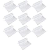 Brackets Holder 10pcs Aquarium Glass Cover Clip Fish Tanks Glass Cover Acrylic Clip Glass Cover Support Holder Bracket for Rimless Aquariums 10mm Transparent Shelving Retainer