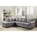 Sectional Sofa with Tufted Backs Covered in Durable Faux Leather, L Shape Couch for Living Room Furniture, Easy to Clean