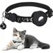 Airtag Cat Collar Cat Airtag Collar with Bell Cat Collar Airtag Holder Breakaway in 3/8 Width Refective Cat Collar Waterproof with Apple Airtag for Cat Dog Kitten Puppy (Black)
