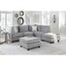 6Pc Modular Sectional Sofa, Velvet Fabric Sectional Sofa with 2 Armless Chairs and 2 Ottomans, 2 Corner Chairs & Accent Pillows