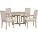 5-Piece Dining Table Set, Extendable Butterfly Leaf Wood Dining Table