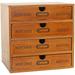 NUOLUX Desk Organizer Wood Storage Box Multi-layer Desk Wooden Organizer Drawer-type Desk Organizer