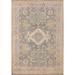 Geometric Grey Kazak Oriental Rug Bedroom Hand-Knotted Wool Carpet - 4'0"x 5'10"