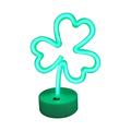 Hesxuno LED Neon Lights Green Shaped Neon Night Light USB And Battery Operated Night Lamp Decoration Lights For St Patrick