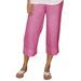 knqrhpse Wide Leg Pants For Women Womens Pants Women Fashion Solid Color Cotton Flax Elastic Long Pants Beach Leisure Trousers Pants For Women Hot Pink XXL