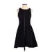 Leifsdottir Casual Dress - A-Line: Black Argyle Dresses - Women's Size 4