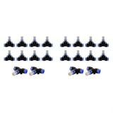Misting Nozzle Kit 1/4-Inch with Nozzle Spray Cooling Device Connectors for Outdoor Water Mister Cooling System 20Pcs