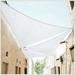 sun shade sail triangle 10 x 10 x 10 white ctslt10 - canopy mesh fabric uv block - heavy duty - 190 gsm - 3 years warranty