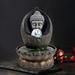 Miumaeov Tabletop Indoor Buddha Fountain Desktop Water Fountains for Relaxing w/LED Light