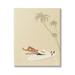 Stupell Industries Beige Summer Sunbathing Girl Coastal Painting Gallery Wrapped Canvas Print Wall Art