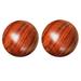 NUOLUX 2Pcs Wooden Massage Balls Fitness Balls Hand Exercise Balls (5.5cm Random Grain)