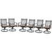 Swivel Chairs Set Of 6 Patio Dining Rocker Chair With Cushion Rocking Patio Furniture For Garden Backyard Bistro Black