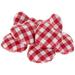 Set Of 8 Red & White Buffalo Check Plaid Gingham Small 3 Heart Bowl Fillers