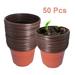 50 PCS Plastic Plant Nursery Pots Seedling Cups 11.6 Plant Container for Succulents Seedlings Cuttings Transplanting