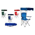 CozyBox Blue Portable Folding Camping Chair with Canopy Outdoor Camp Tailgate Chair (Blue Green Navy Red)