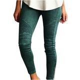 CZHJS Womens Slim Leggings Comfy Boho Summer Beach Pants Compression Pants Solid Color High Waist Pencil Pants Hiking Pants for Ladies Green XXXXL