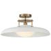 Savoy House Gavin 20" White & Warm Brass Accents 1-Light Ceiling L