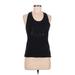 Skechers Active Tank Top: Black Activewear - Women's Size Medium